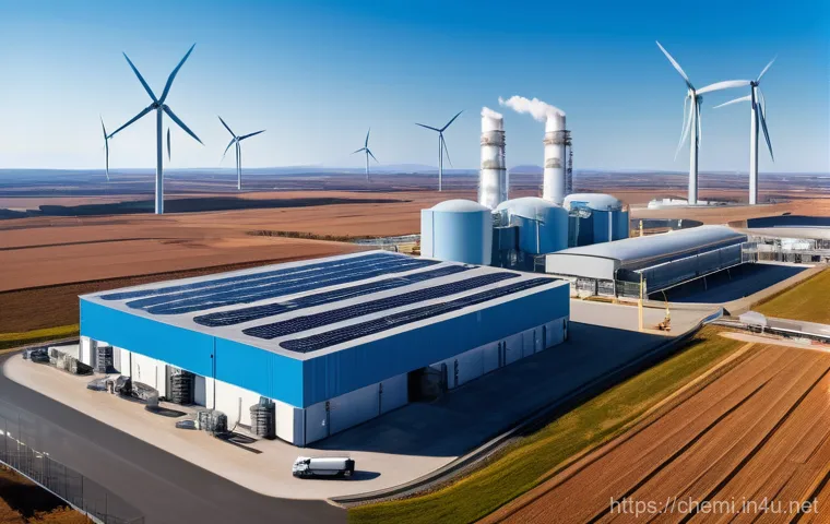 화학공학 지속 가능성 - **Image Prompt 2: Circular Economy in Action: Advanced Battery Recycling**
    An ultra-modern, clea...