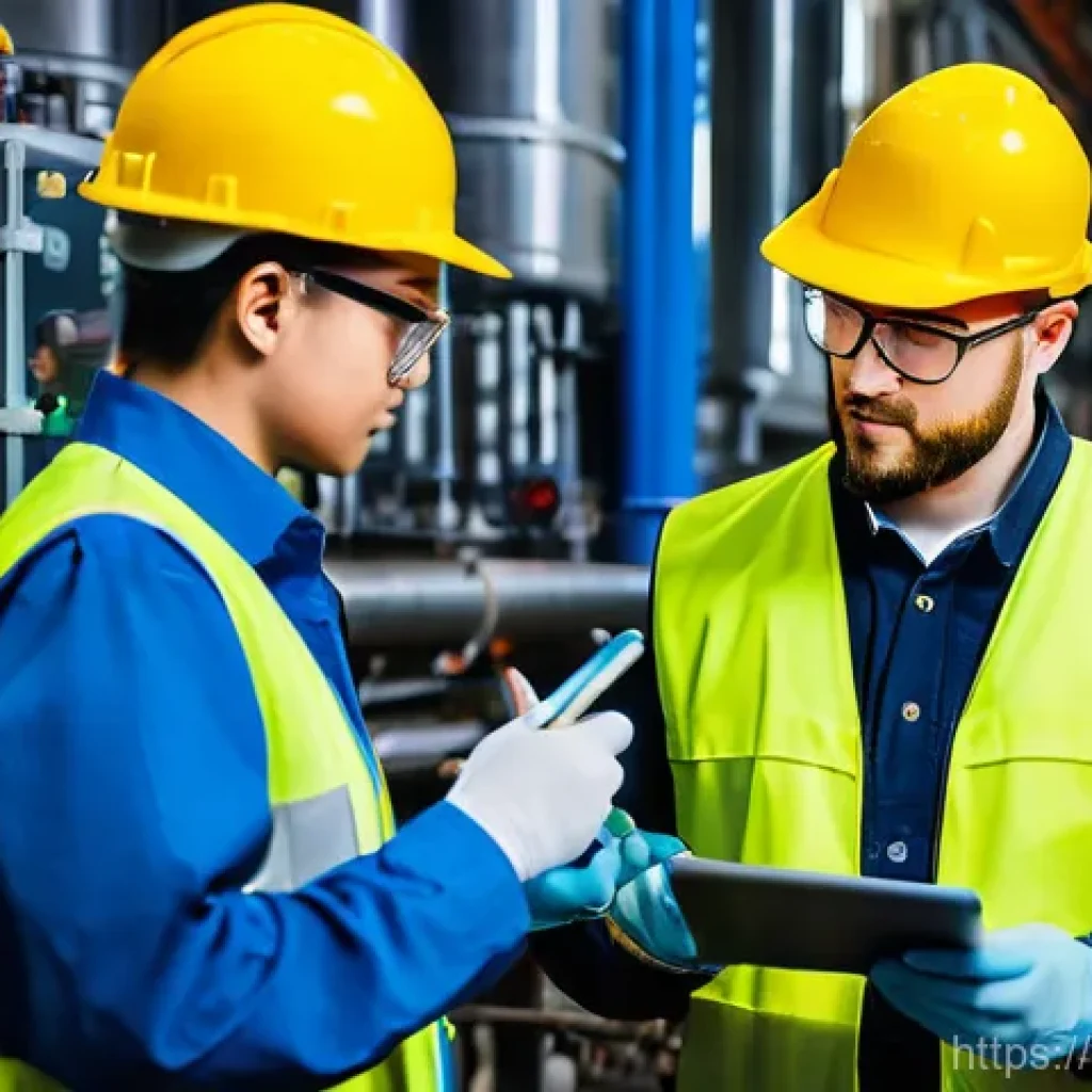 화학공학 안전 관리 - **Prompt 1: Chemical Engineering Safety Heroes**
"A clean and well-maintained chemical processin...