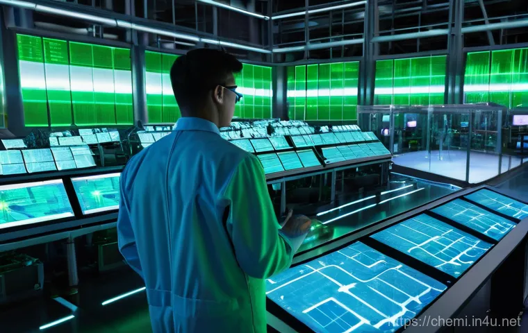 화학공학 데이터 처리 기술 - **Image Prompt 1: The Evolving Landscape of Chemical Engineering**
    A visually striking split ima...