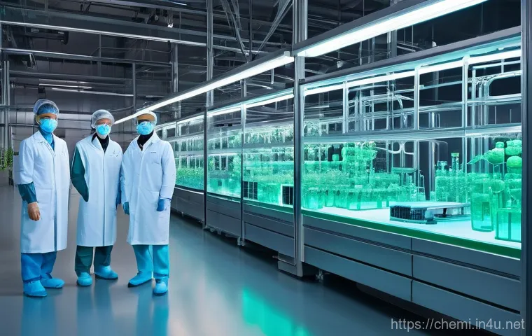 화학공학 친환경 기술 - **Prompt 1: Methane Biorefinery of the Future**
A highly advanced, futuristic biotechnological l...