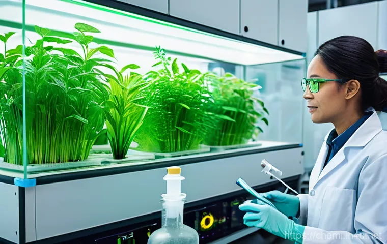 화학공학 직장 내 성장 - **Prompt:** A diverse group of chemical engineers, wearing professional lab coats and safety glasses...