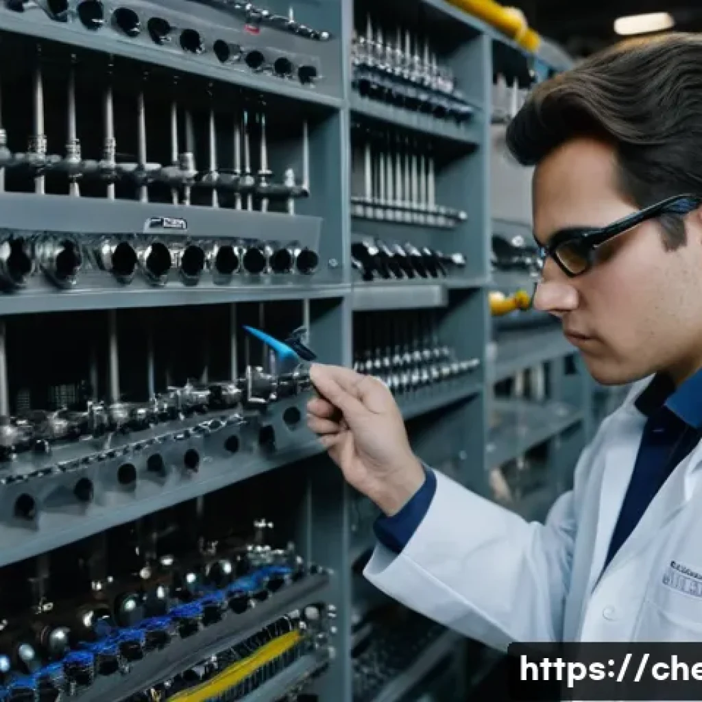 화학공학 현장 경험 중요성 - **Prompt:** A young, determined chemical engineer, wearing a clean lab coat over professional attire...